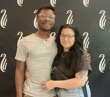 A young couple together at the 2023 gathering