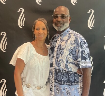 A couple together at Faith, Family and Finance 2023