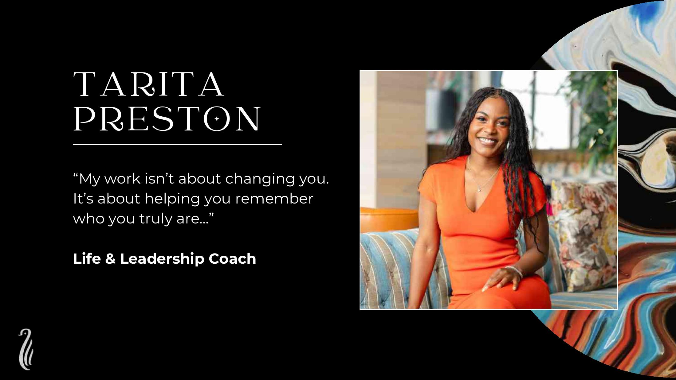 Tarita Preston presenter slide from Faith, Family and Finance 2025