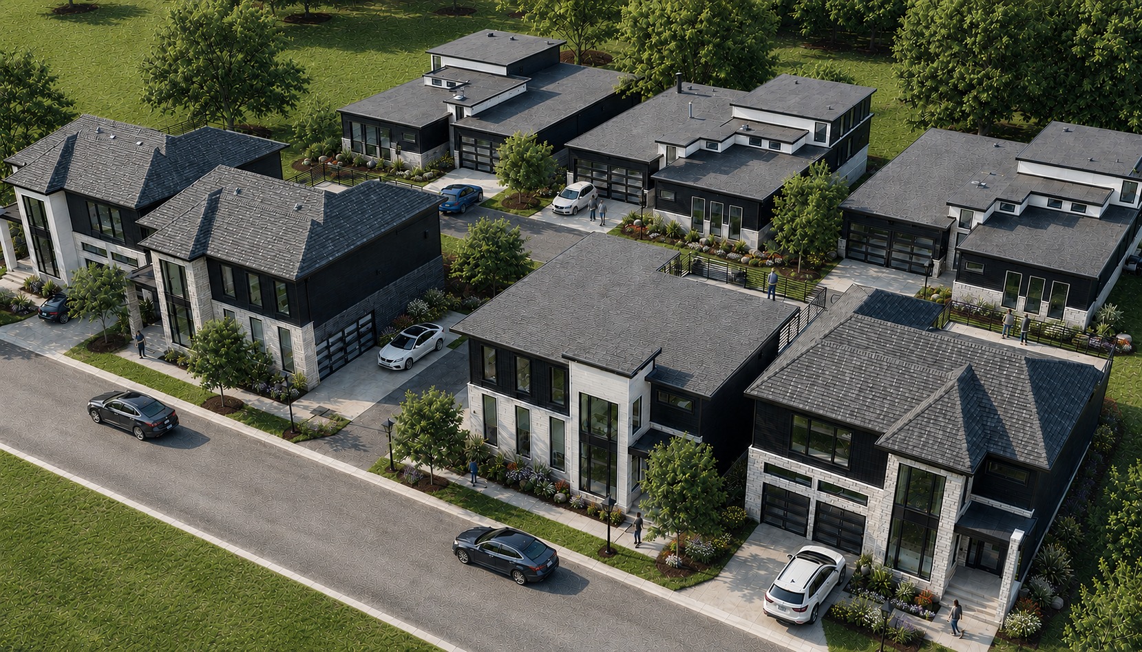 Aerial view of the Chambers Estates residential vision