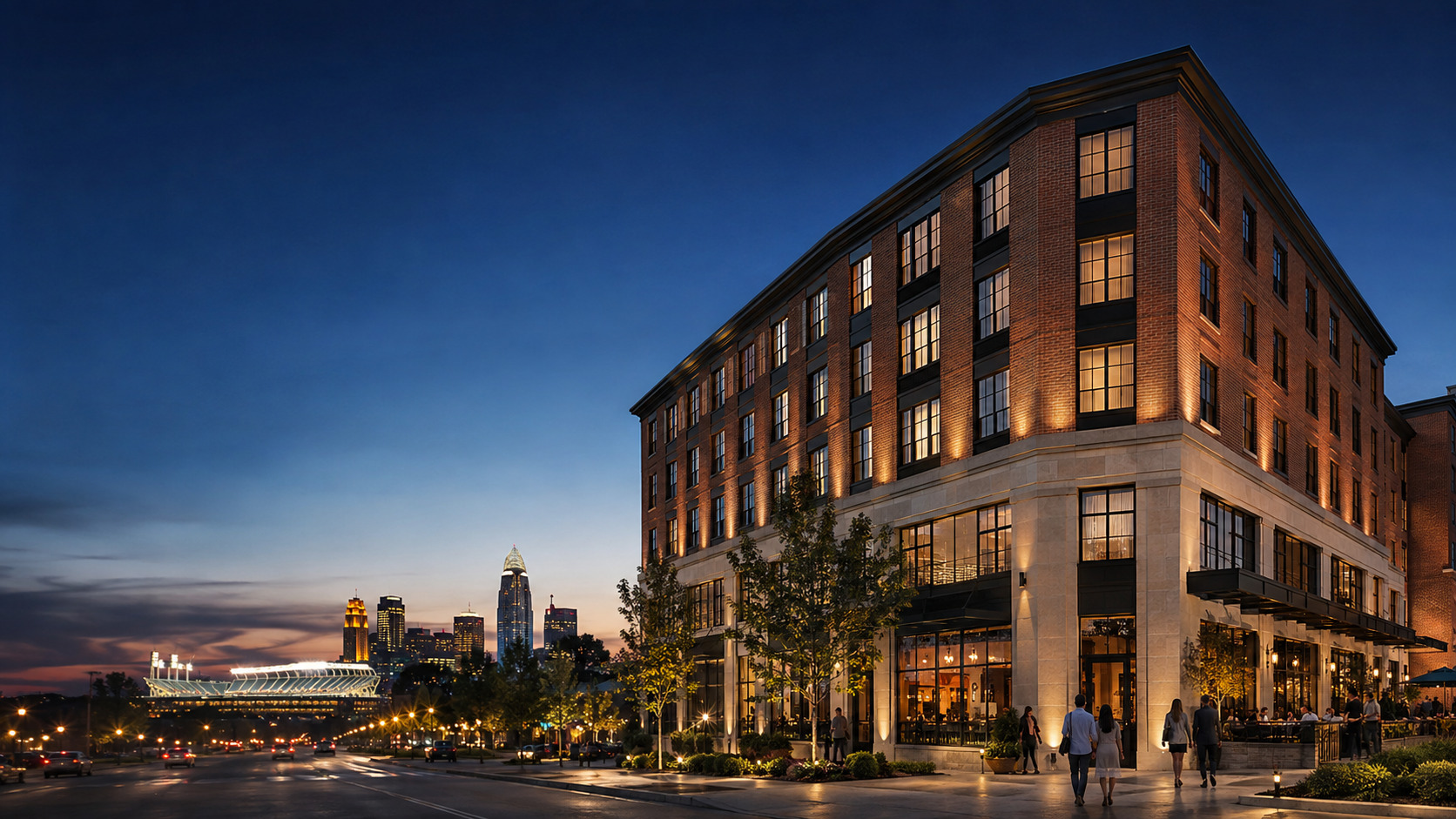 Architectural rendering of the proposed West End boutique hotel in Cincinnati